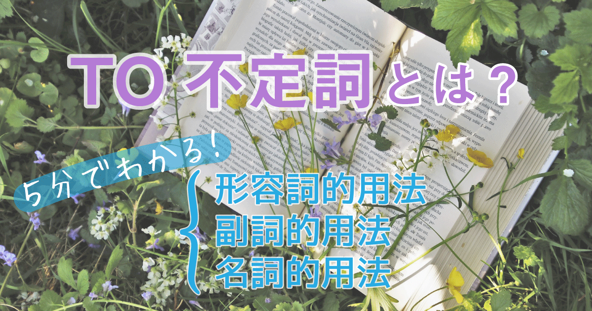 英語のTO不定詞