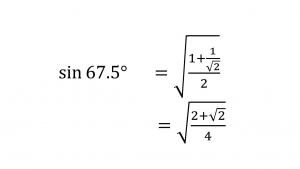 sin67.5°