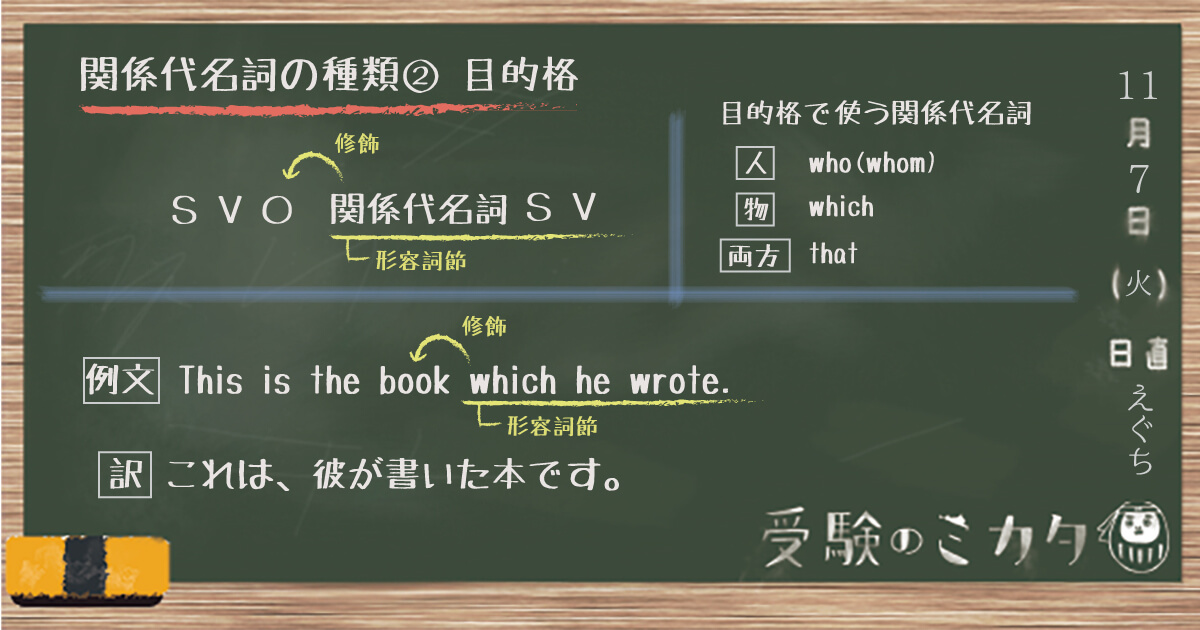 目的格の関係代名詞