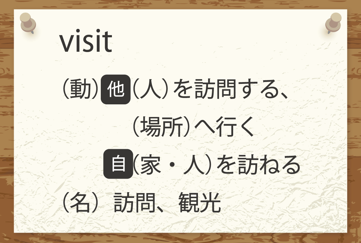他動詞の解説単語visit