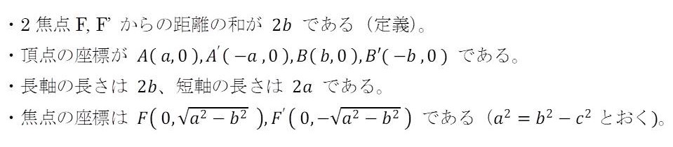 楕円の定義など2