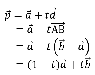 直線ベクトル式
