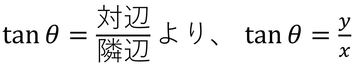 単位円からタンジェントを求める式