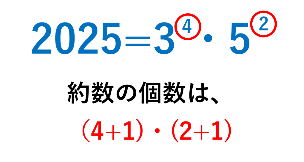 2025の約数の個数
