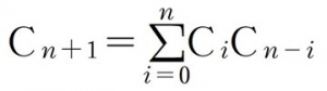 Cn+1=nΣi=0CiCn-i